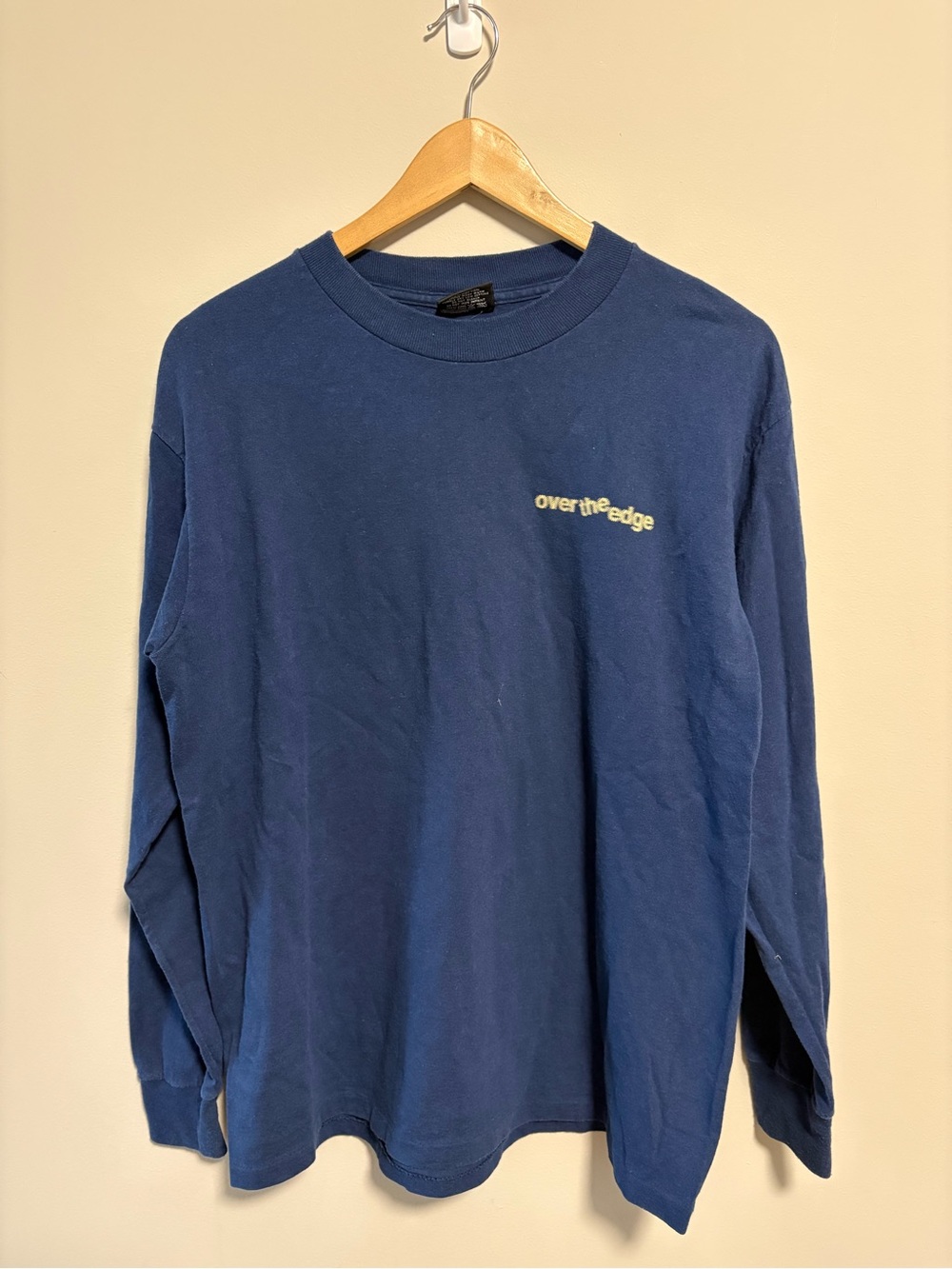 Vintage Over the Edge NavyBlue Double-Sided Skater Graphic Tee Mens Medium